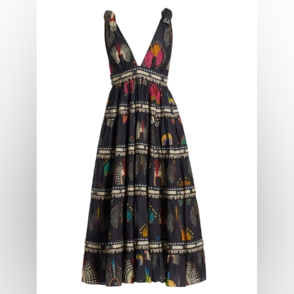 NWT Farm Rio Wonderful Headdress Midi Dress - Picture 4 of 17